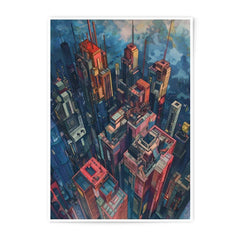 Cityscape Art Photographic Print, Urban Skyline Decor, Futuristic City Art, Architecture Print, Modern Cityscape - Tawshia