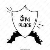 3rd Place Pinback Button, Award Pinback Button, Third Place Winner Button, Sports Day Prize Button, Competition Winner Button, Achievement - Tawshia