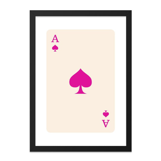 Ace of Spades Wall Art, Playing Card Print, Casino Decor, Minimalist Wall Decor, Card Game Art, Unique Wall Art, Gift Idea, Game Room Art - Tawshia