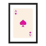 Ace of Spades Wall Art, Playing Card Print, Casino Decor, Minimalist Wall Decor, Card Game Art, Unique Wall Art, Gift Idea, Game Room Art - Tawshia