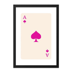 Ace of Spades Wall Art, Playing Card Print, Casino Decor, Minimalist Wall Decor, Card Game Art, Unique Wall Art, Gift Idea, Game Room Art - Tawshia
