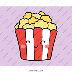 Cute Popcorn Mouse Pad, Kawaii Desk Decor, Movie Lover Gift, Gamer Accessories, Funny Mousepad - Tawshia
