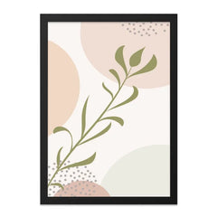 Modern Abstract Wall Art, Botanical Art Print, Neutral Tone Wall Decor, Minimalist Home Decor, Aesthetic Print, Wall Hanging, Framed Wall - Tawshia