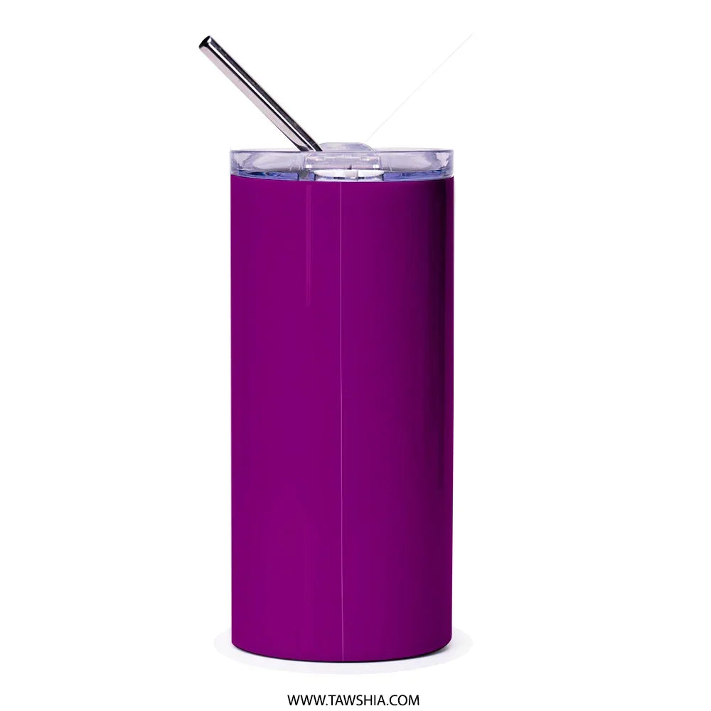 20 oz Purple Tumbler With Reusable Straw product