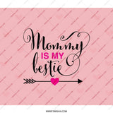 Mommy is My Bestie BackPack, Heart Arrow Design Backpack, Gift for Mom, Mothers Day BackPack, Cute Mom Backpack - Tawshia