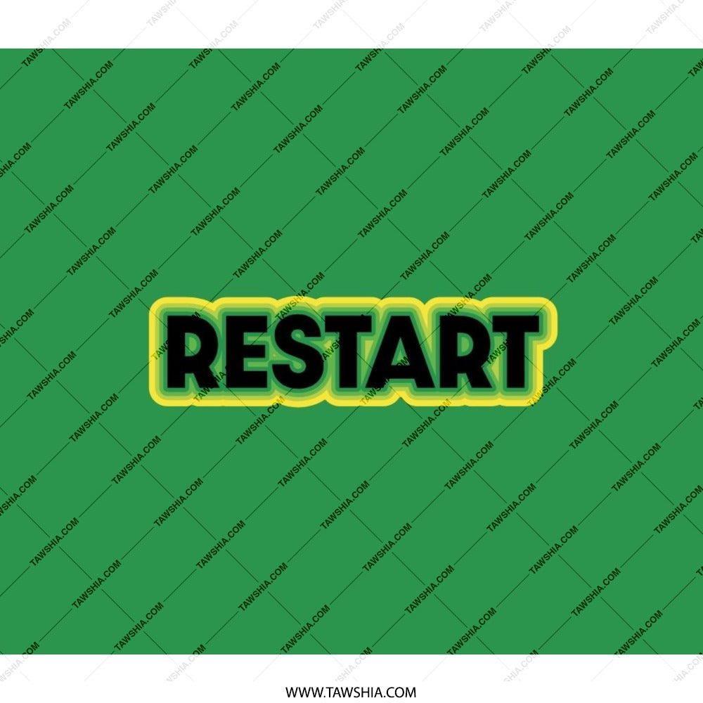 Restart BackPack, Green and Black BackPack, Text Art School BackPack, Cool Everyday BackPack, Trendy Gift for Students, Office BackPack - Tawshia