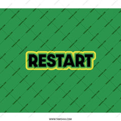Restart BackPack, Green and Black BackPack, Text Art School BackPack, Cool Everyday BackPack, Trendy Gift for Students, Office BackPack - Tawshia