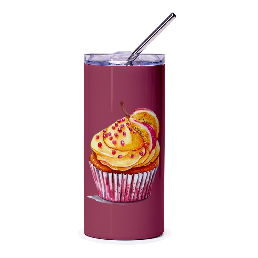 Cupcake Tumbler, Food Tumbler, Dessert Tumbler, Cupcake Art, Cupcake Lover Gift, Cute Tumbler, Unique Tumbler, Tumbler with Straw - Tawshia