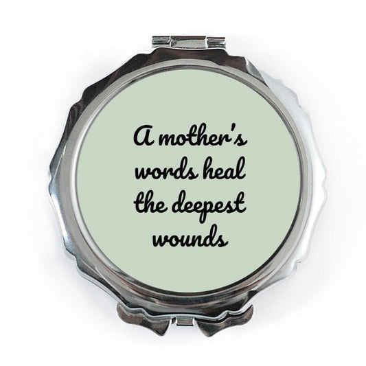 Mother's Words, Pocket Mirror, Healing Words, Gift for Mom, Sentimental Mirror, Mother's Day Gift, Mom Appreciation, Mom Birthday - Tawshia