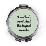 Mother's Words, Pocket Mirror, Healing Words, Gift for Mom, Sentimental Mirror, Mother's Day Gift, Mom Appreciation, Mom Birthday - Tawshia
