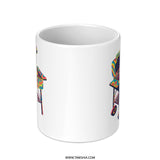 Grill Mug, BBQ Mug, Psychedelic Grill, Summer Gift, Grill Lover, BBQ Party, Cool Mug, Unique Gift Idea, Gift for Dad - Tawshia