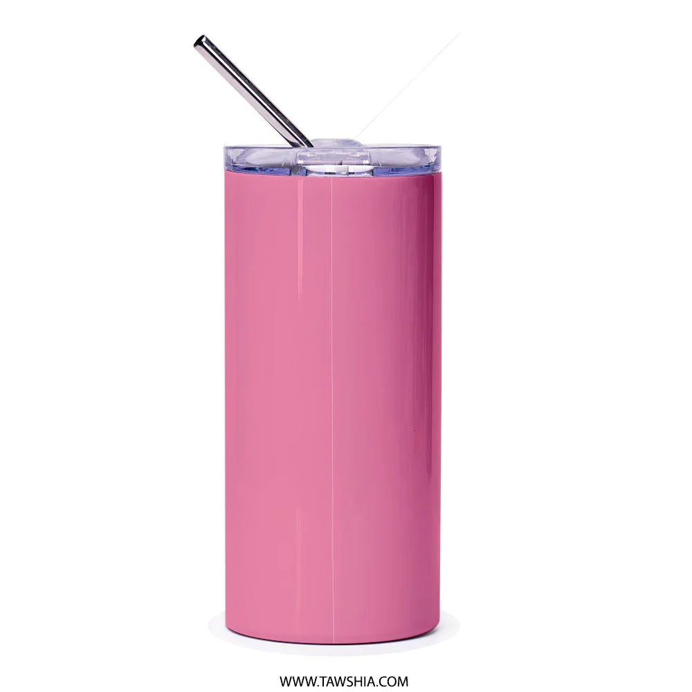 Vibrant Pink Tumbler With Straw Drinkware product type