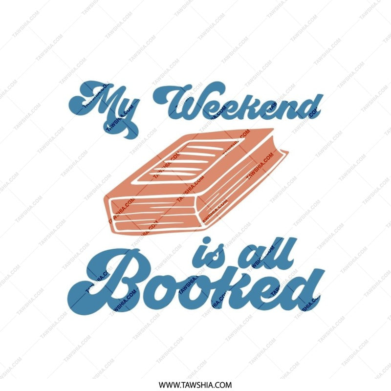 Booked Weekend Pillow, Reading Lover Gift, Bookworm Cushion, Cozy Home Decor, Literary Pillow, Reader Gift, Book Lover Pillow - Tawshia