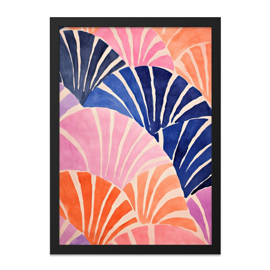 Abstract Fan Wall Art, Colorful Print, Modern Home Decor, Geometric Art Print, Trending Wall Decor, Unique Wall Hanging, Statement Art - Tawshia
