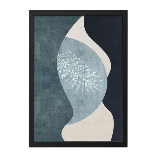 Abstract Leaf Art Wall Art, Modern Wall Art, Minimalist Art Print, Geometric Wall Decor, Scandinavian Art, Nature Inspired Wall Decor - Tawshia