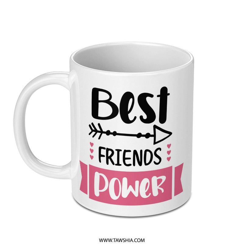 Best Friends Power Mug, Cute Friendship Gift, Bestie Gift Idea, Funny Coffee Mug, Sister Mug, BFF Present, Friends Forever Mug, Mug - Tawshia