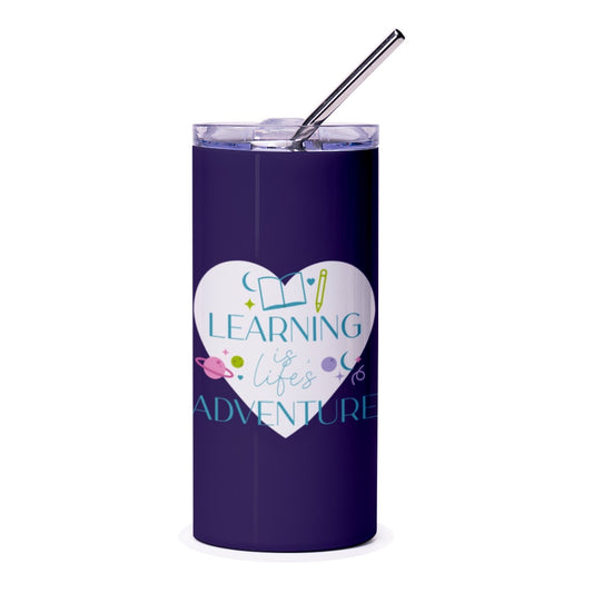 Learning is Life's Adventure Tumbler, Education Tumbler, Teacher Gift, School Tumbler, Book Tumbler, Back to School Tumbler, Gift Tumbler - Tawshia