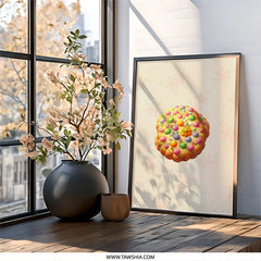 Cookie Wall Art Print, Cute Sprinkled Cookie, Whimsical Food Art, Bakery Wall Decor, Home Decor, Sweet Treat Art, Kitchen Art - Tawshia