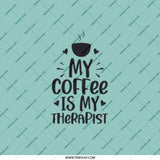 Coffee Therapist Pocket Mirror, Funny Quote Compact Mirror, Coffee Lover Gift, Inspirational Pocket Mirror, Cute Mirror - Tawshia