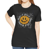 Smiley Face Graphic Tee with Inspirational Text product type