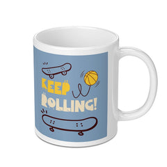 Keep Rolling Skateboard and Basketball Mug product