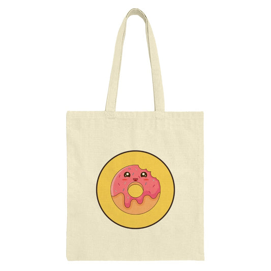 Cute Donut Tote Bag, Kawaii Food Art, Sweet Treat Design, Fun Graphic Bag, Everyday Tote, Stylish Carryall, Gift for Foodies - Tawshia