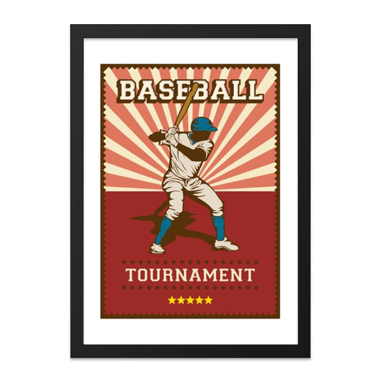 Baseball Tournament Wall Art, Vintage Style Print, Baseball Player Poster, Sports Room Decor, Baseball Gift, Retro Wall Decor - Tawshia