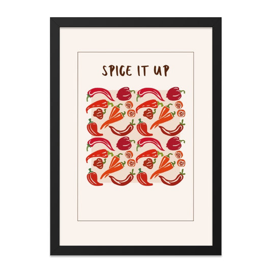 Spice It Up Wall Art, Chili Pepper Print, Kitchen Decor, Food Art, Spicy Gift, Modern Wall Decor, Unique Wall Art - Tawshia