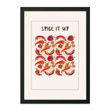 Spice It Up Wall Art, Chili Pepper Print, Kitchen Decor, Food Art, Spicy Gift, Modern Wall Decor, Unique Wall Art - Tawshia