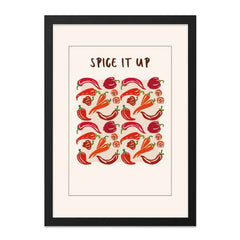 Spice It Up Wall Art, Chili Pepper Print, Kitchen Decor, Food Art, Spicy Gift, Modern Wall Decor, Unique Wall Art - Tawshia