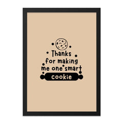 Smart Cookie Wall Art, Thank You Gift, Appreciation Wall Decor, Unique Cookie Art, Wall Art Decor, Baking Lover Art, Kitchen Art Print - Tawshia