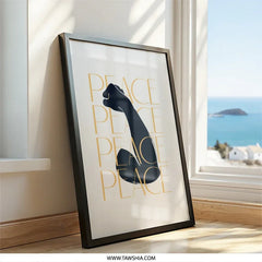 Peace Wall Art, Empowering Fist Print, Minimalist Decor, Protest Art, Inspirational Poster, Social Justice Artwork, Modern Home Decor - Tawshia