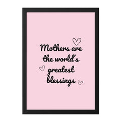 Mothers Day Wall Art, Mom Gift, Blessing Wall Art, Pink Mothers Wall Decor, Inspirational Art, Mothers Day Decor, Gift for Mom, Mothers Art - Tawshia