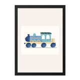 Train Wall Art, Kids Room Decor, Nursery Art, Childrens Wall Art, Playroom Decor, Steam Train Art, Boys Room Art, Kids Gift Idea - Tawshia