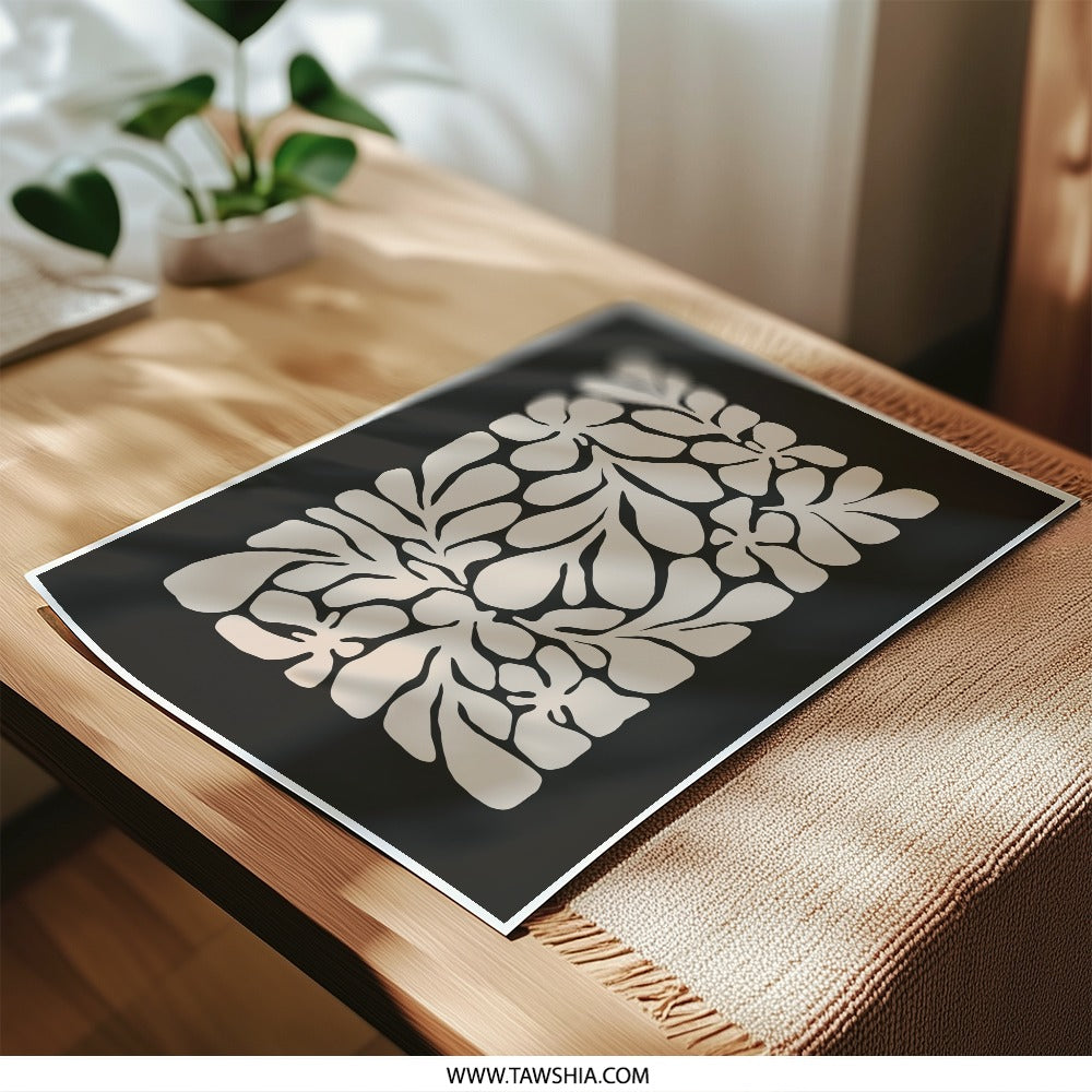 Beige Floral Photographic Print, Abstract Botanical Art, Modern Home Decor, Neutral Wall Art, Minimalist Print, Flower Photography, Gift - Tawshia