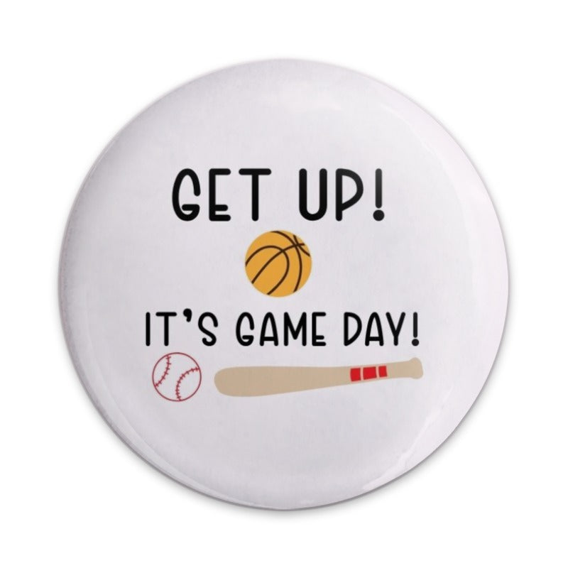 Get Up Its Game Day Pinback Button, Baseball Basketball Sports Button, Team Spirit Pin, Game Day Accessories, Sports Fan Gift - Tawshia