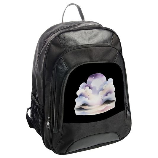 Celestial Cloudscape Backpack, Galaxy Moonscape Backpack, dreamy nightscape, Artistic Backpack, Space and Sky Design - Tawshia