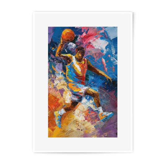 Basketball Photographic Print, Abstract Sports Art, Dunk Shot, Wall Decor, Unique Gift, Sports Fan Gift, Home Decor, Basketball Player - Tawshia