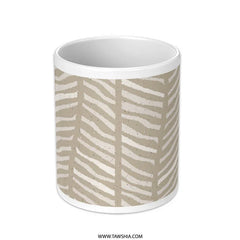 Zebra Pattern Beige and White Design Mug product