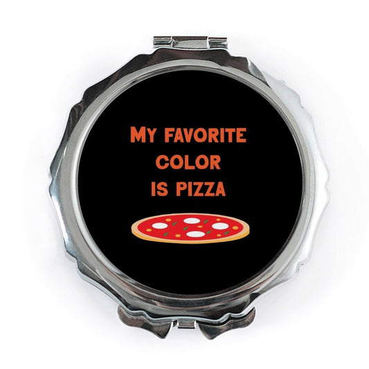 Pizza Pocket Mirror, My Favorite Color Is Pizza, Food Lover Gift, Funny Mirror, Pizza Lover Mirror, Compact Mirror, Cosmetic Mirror - Tawshia
