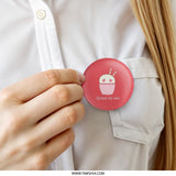 Kawaii Cupcake Pinback Button, Winking Dessert Badge, Spread The Love, Cute Food, Anime Style Button, Collectible Pins, Sweet Treat Button - Tawshia