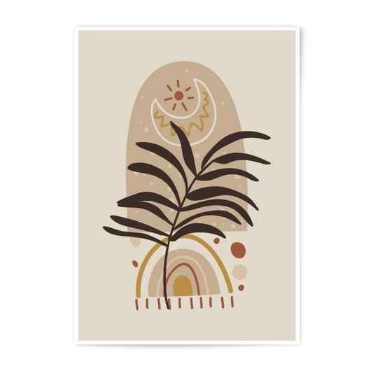 Boho Photographic Print, Celestial Art, Neutral Tone Art, Modern Home Decor, Abstract Art Print, Botanical Wall Art, Minimalist Art - Tawshia