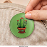 Cactus Pinback Button, Cute Plant Button, Succulent Button, Desert Plant Pin, Cacti Lover Gift, Gardener Gift, Green Aesthetic Button - Tawshia