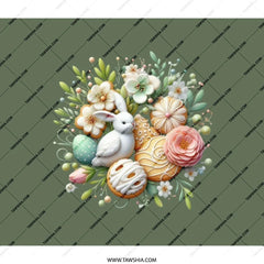 Easter Bunny Backpack, Floral Backpack, Cute Bunny Art, Spring Backpack, Easter Egg Design, Unique Backpack, Gift Idea - Tawshia