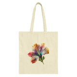 Floral Art Tote Bag, Hibiscus Flower Design, Unique Gift Idea, Colorful Tote, Stylish Shoulder Bag, Everyday Bag, Gift for Her - Tawshia