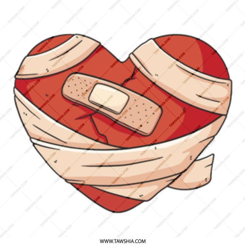 Broken Heart with Bandages Artistic Decor product