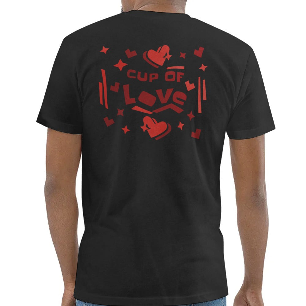 Cup of Love Graphic Black T-shirt for men product type