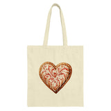 Heart Cookie Tote Bag, Decorated Heart, Baking Gift, Holiday Treat, Valentine's Day, Foodie Bag, Cute Tote, Sweet Treat, Stylish, Unique - Tawshia