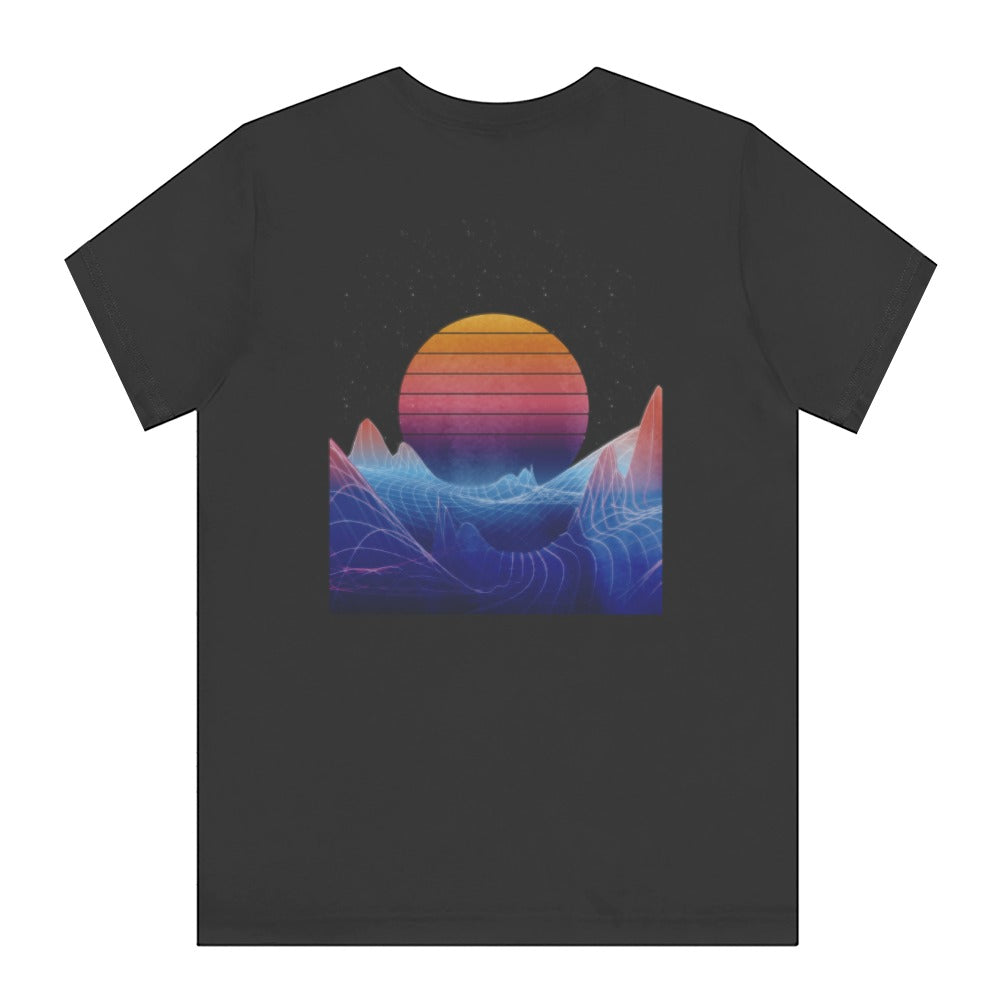 Sunset and Abstract Mountains Graphic Tee product