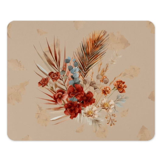 Floral MousePad, Botanical Computer Accessory, Elegant Desk Mat, Autumn Flowers Mouse Pad, Aesthetic Office Decor, Trending Gift Idea - Tawshia